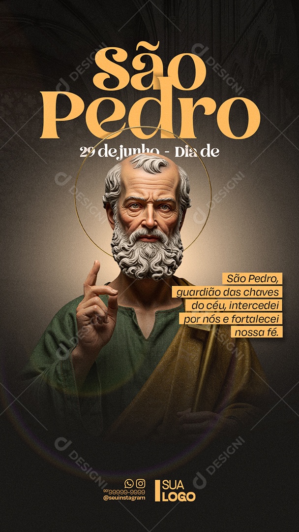 Story Dia de São Pedro 29 de Junho Social Media PSD Editável