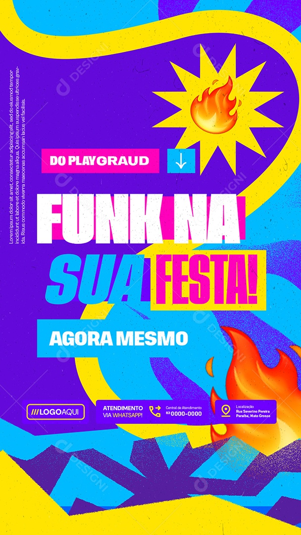 Story Shows Do Playgraud Funk na Sua Festa Agora Mesmo Social Media PSD Editável