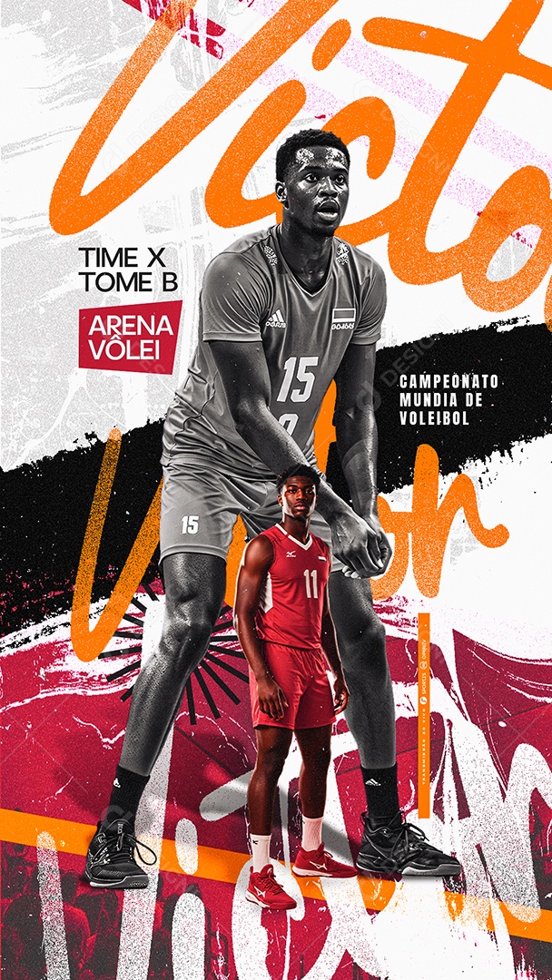 Story Campeonato Mundial de Voleibol Social Media PSD Editável