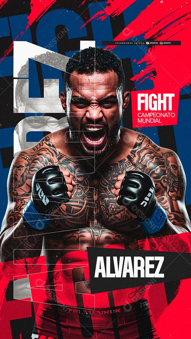 Story Campeonato Mundial de Fight Social Media PSD Editável