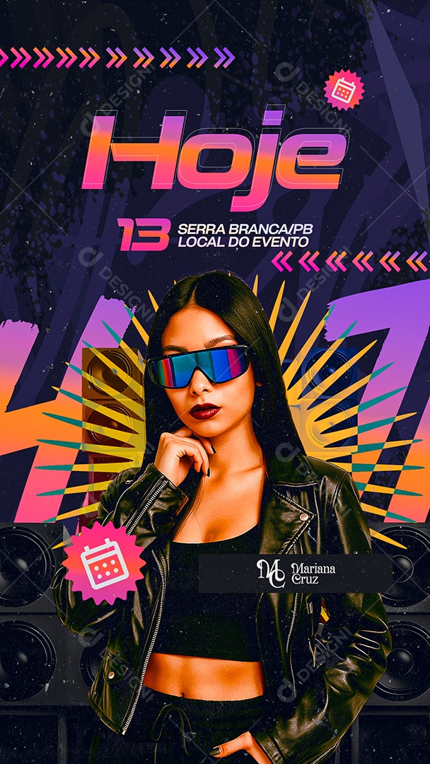 Story Flyer Hoje Próximos Shows Social Media PSD Editável