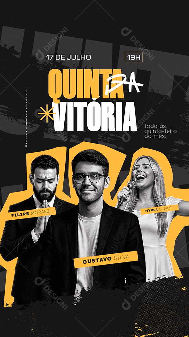 Story Flyer Gospel Quinta Da Vitória Social Media PSD Editável