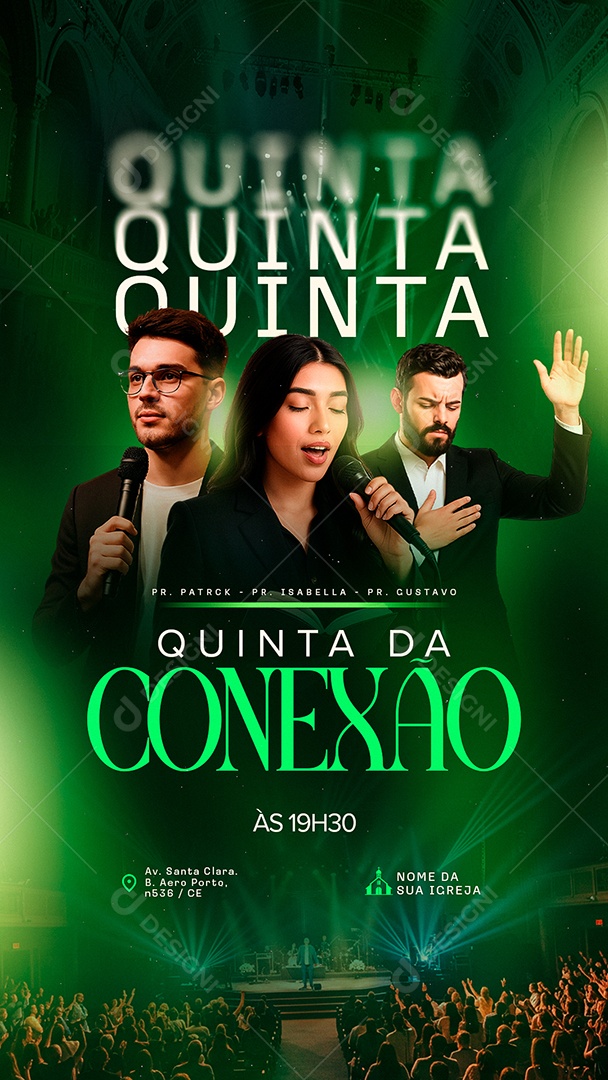 Story Flyer Gospel Quinta da Conexão Social Media PSD Editável