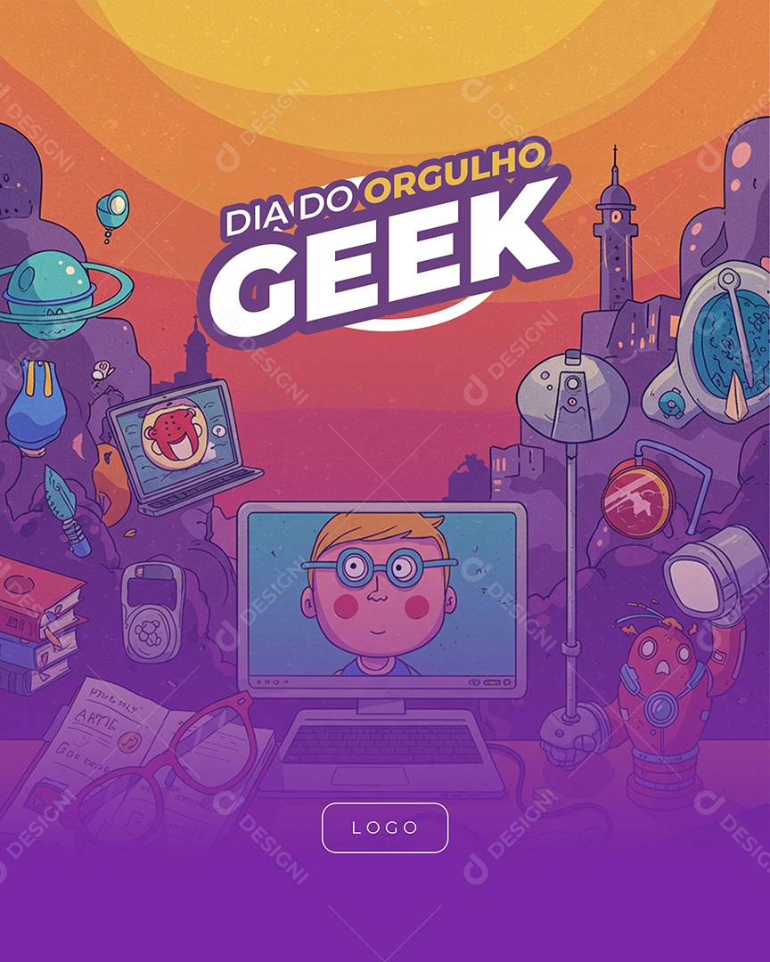 Dia do Orgulho Geek 25 de Maio Social Media PSD Editável