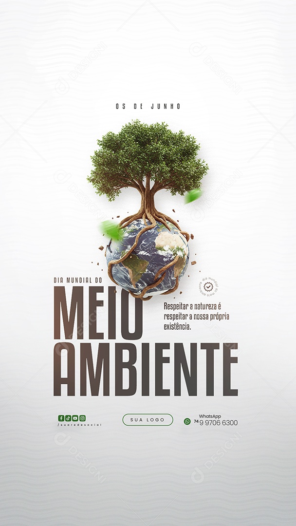 05 de Junho Dia Mundial do Meio Ambiente Social Media PSD Editável