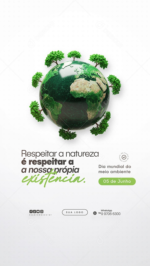 05 de Junho Dia Mundial do Meio Ambiente Social Media PSD Editável