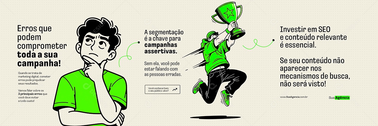 Carrossel Marketing Digital Publicidade Erros Que Podem Comprometer Social Media PSD Editável