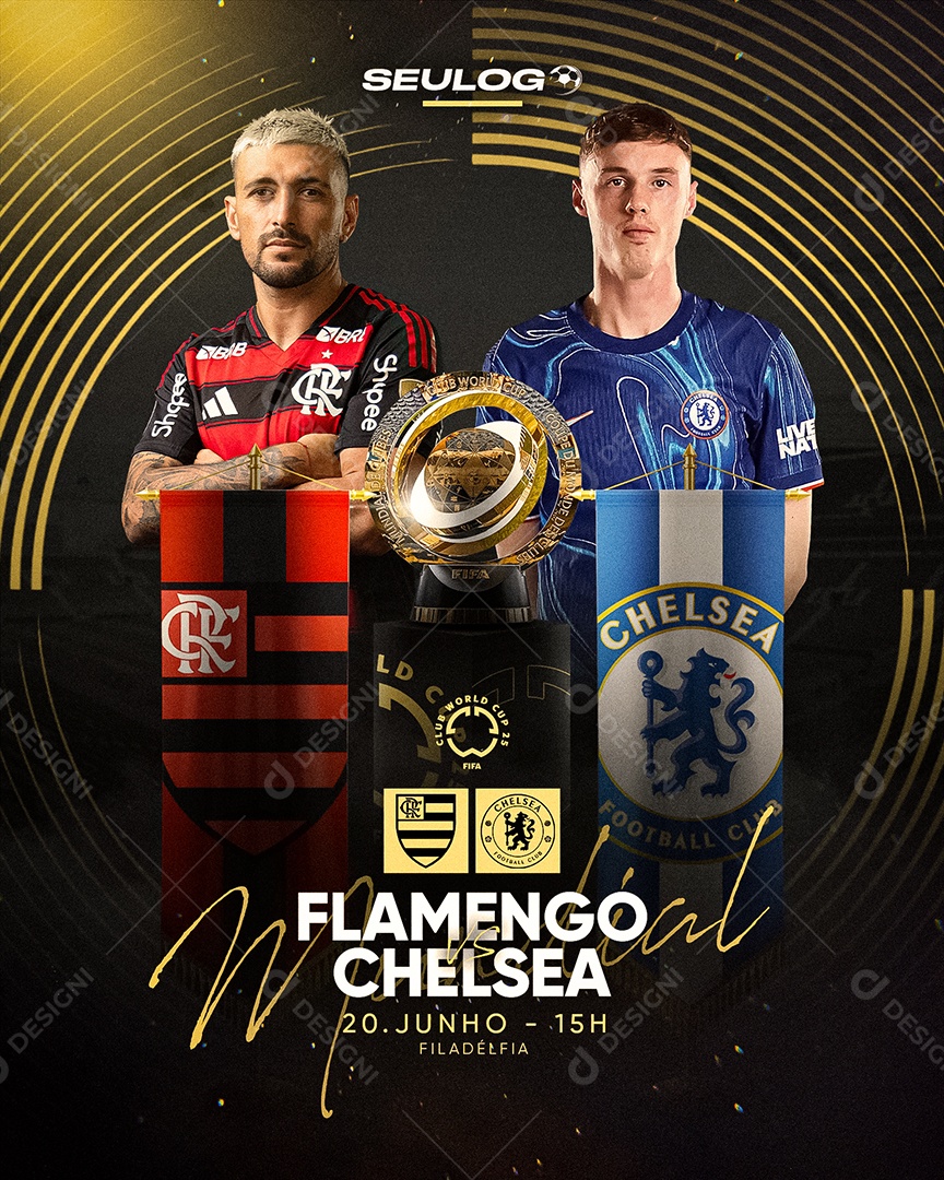 Apostas Online Mundial De Clubes Flamengo VS Chelsea Social Media PSD Editável
