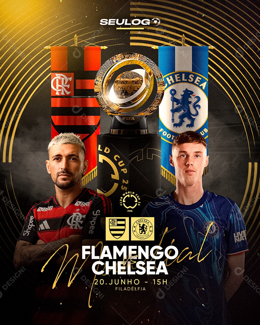 Apostas Online Mundial De Clubes Flamengo VS Chelsea Social Media PSD Editável