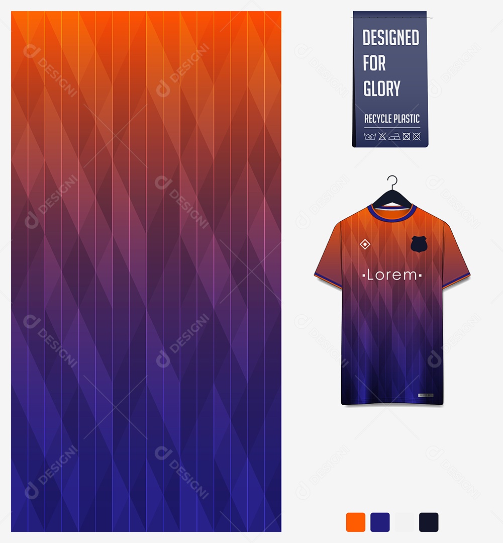 Modelo de Camisa de Futebol Ilustração Vetor EPS