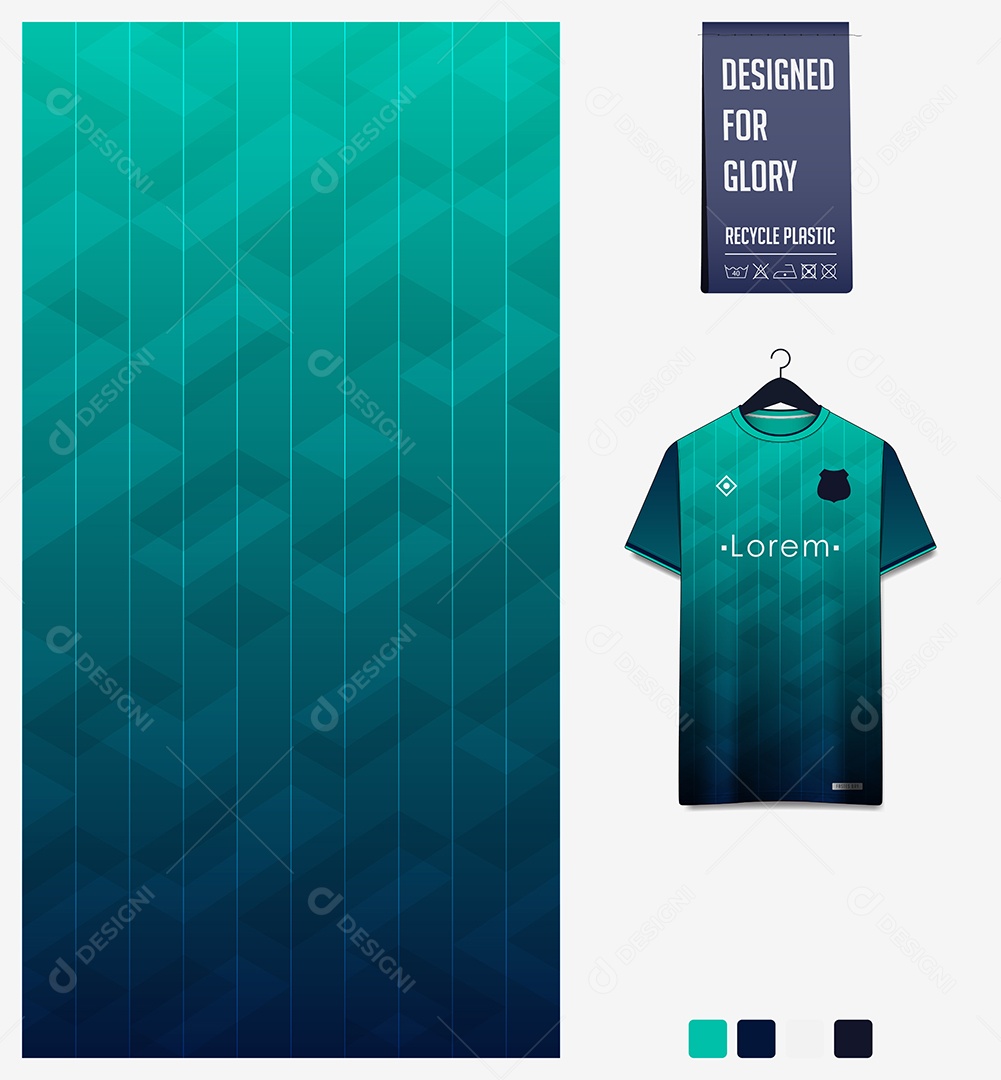 Modelo de Camisa de Futebol Ilustração Vetor EPS