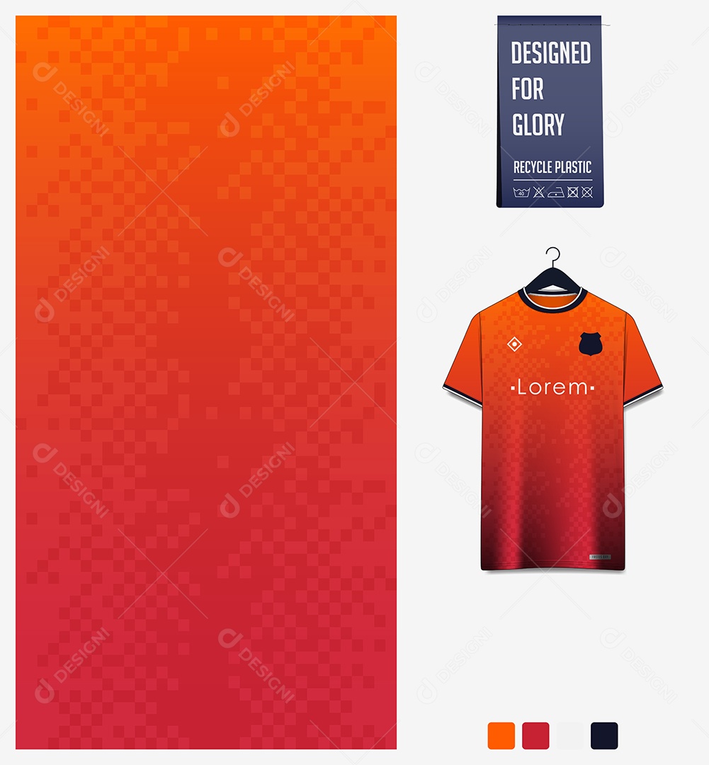 Modelo de Camisa de Futebol Ilustração Vetor EPS