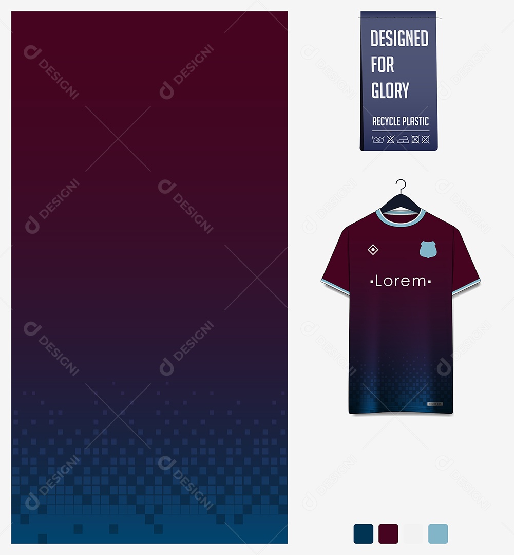 Modelo de Camisa de Futebol Ilustração Vetor EPS