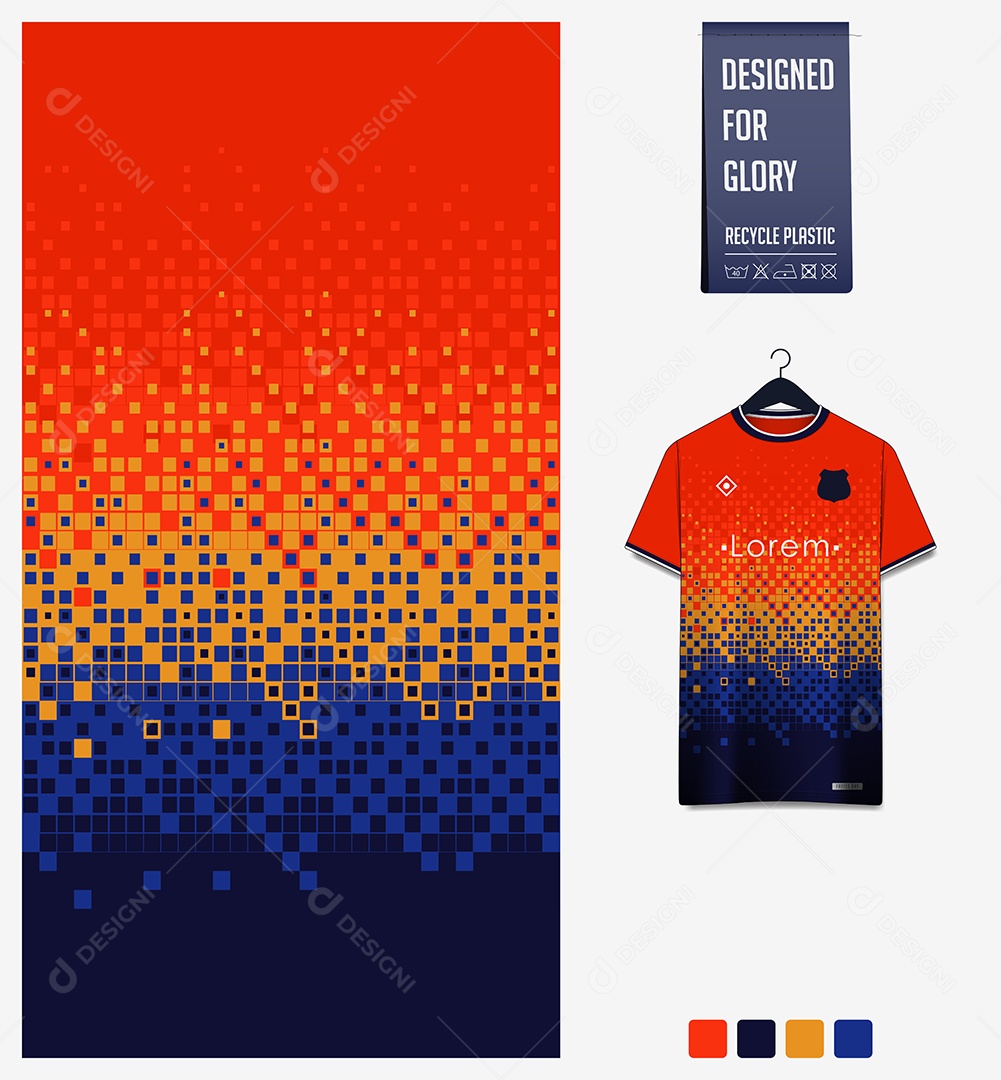 Modelo de Camisa de Futebol Ilustração Vetor EPS