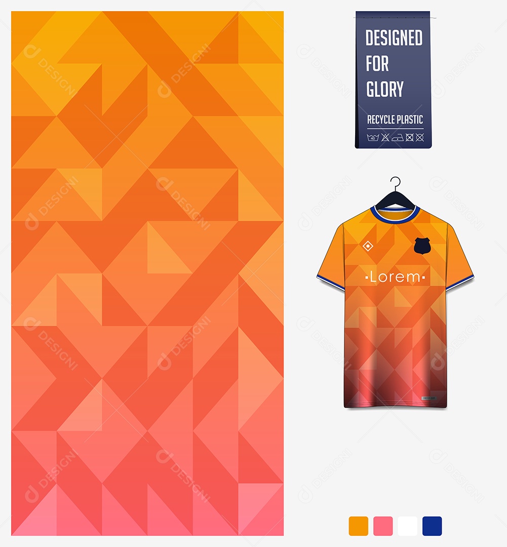 Modelo de Camisa de Futebol Ilustração Vetor EPS
