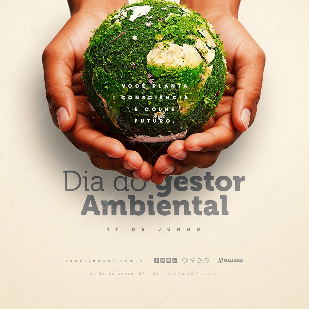 Dia Do Gestor Ambiental 17 De Junho Social Media PSD Editável