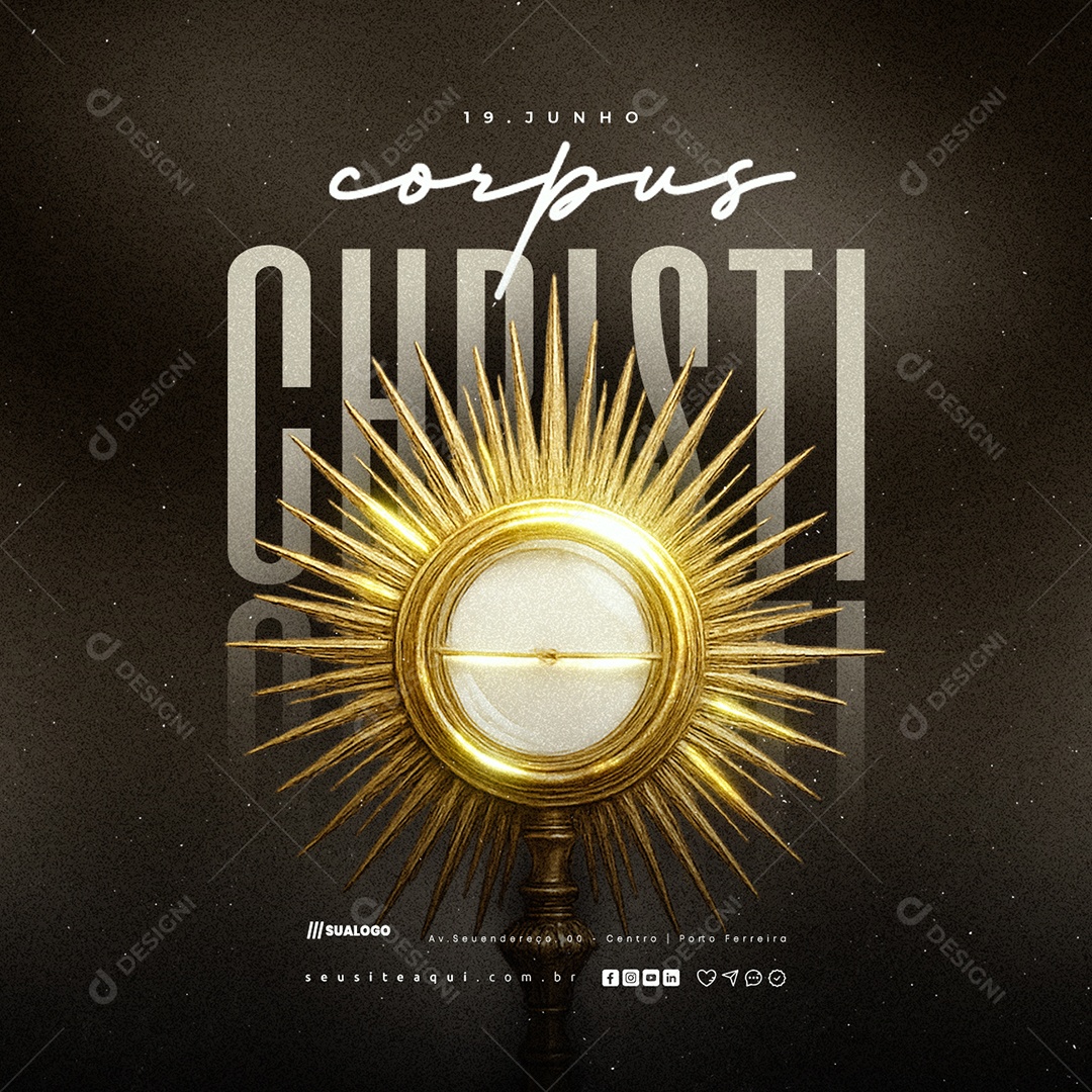 Dia De Corpus Christi 19 De Junho Social Media PSD Editável