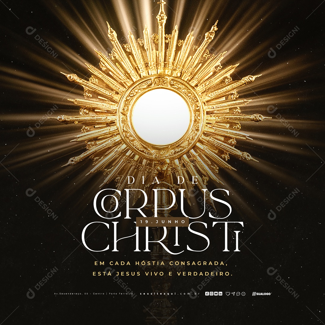 Dia De Corpus Christi 19 De Junho Social Media PSD Editável