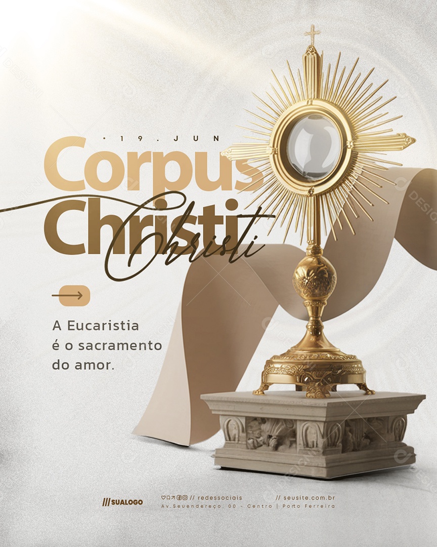 Dia De Corpus Christi 19 De Junho Social Media PSD Editável