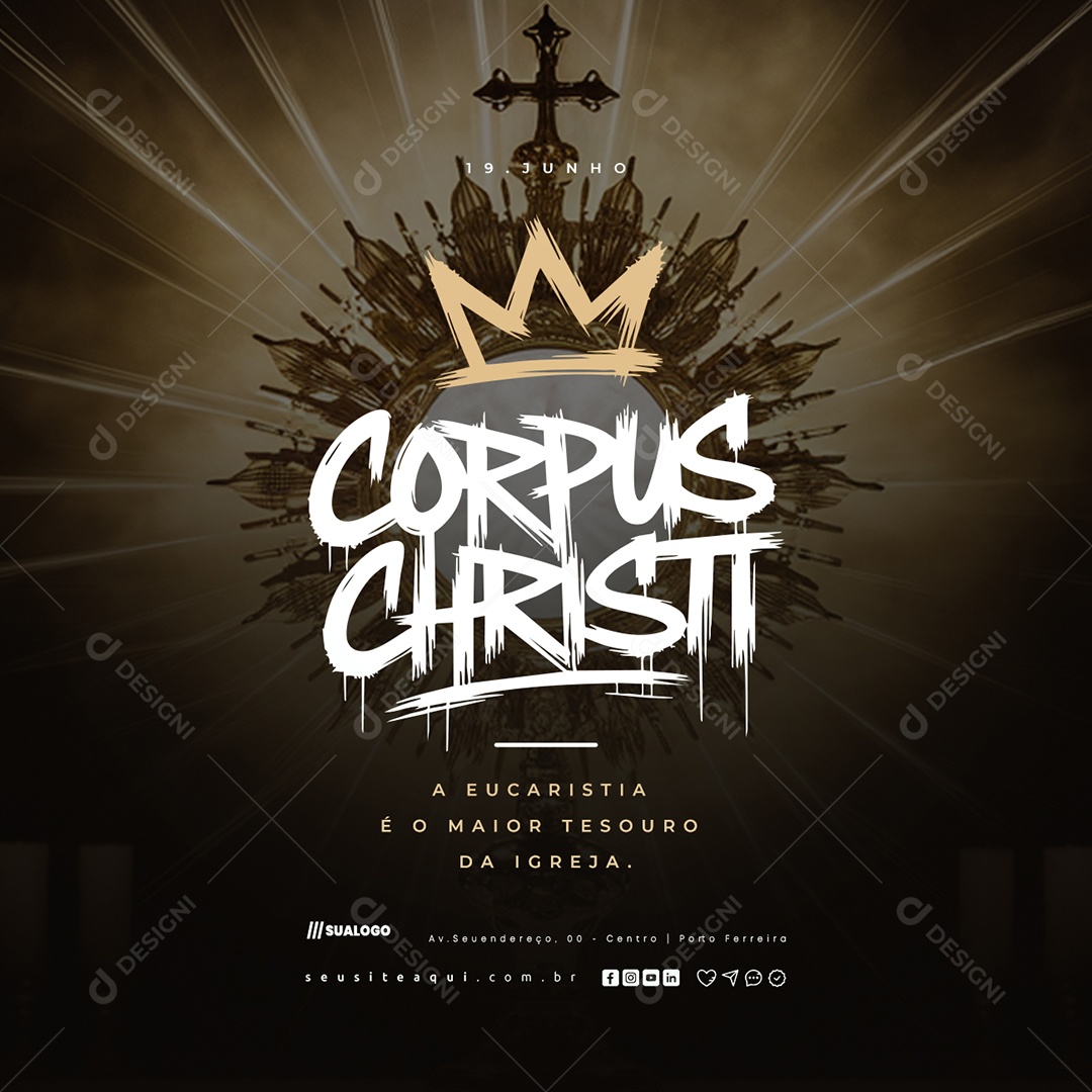 Dia De Corpus Christi 19 De Junho Social Media PSD Editável
