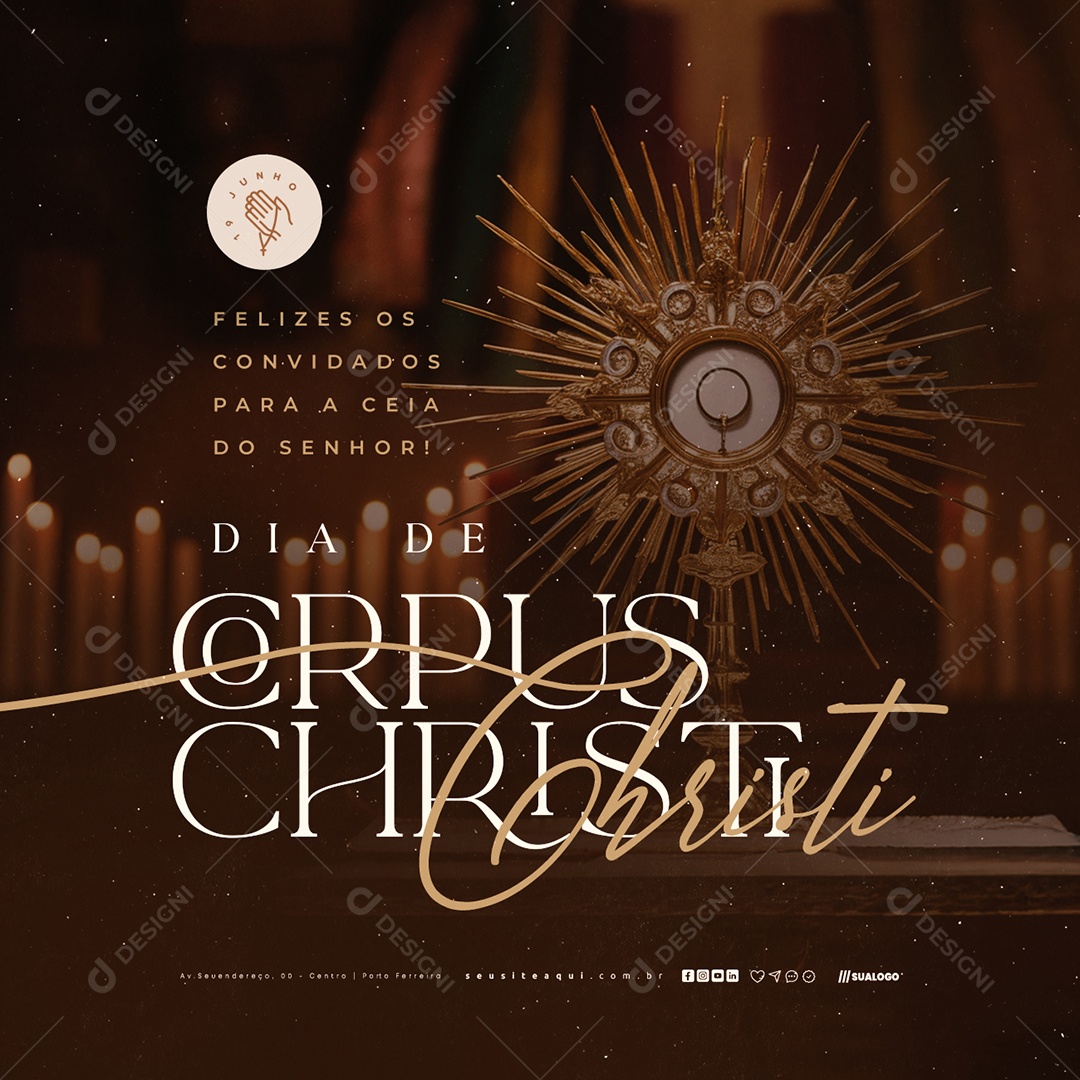 Dia De Corpus Christi 19 De Junho Social Media PSD Editável