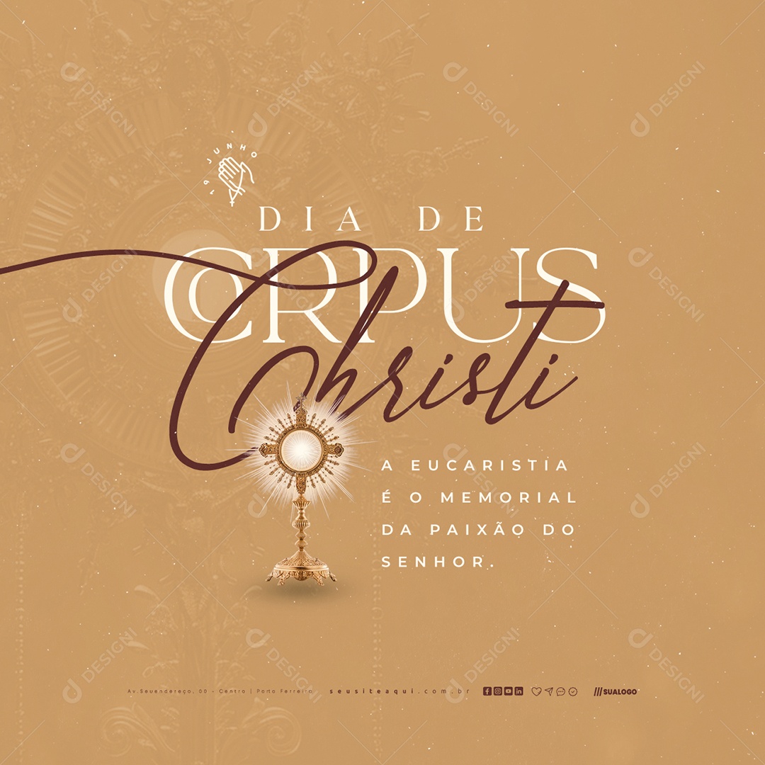 Dia De Corpus Christi 19 De Junho Social Media PSD Editável