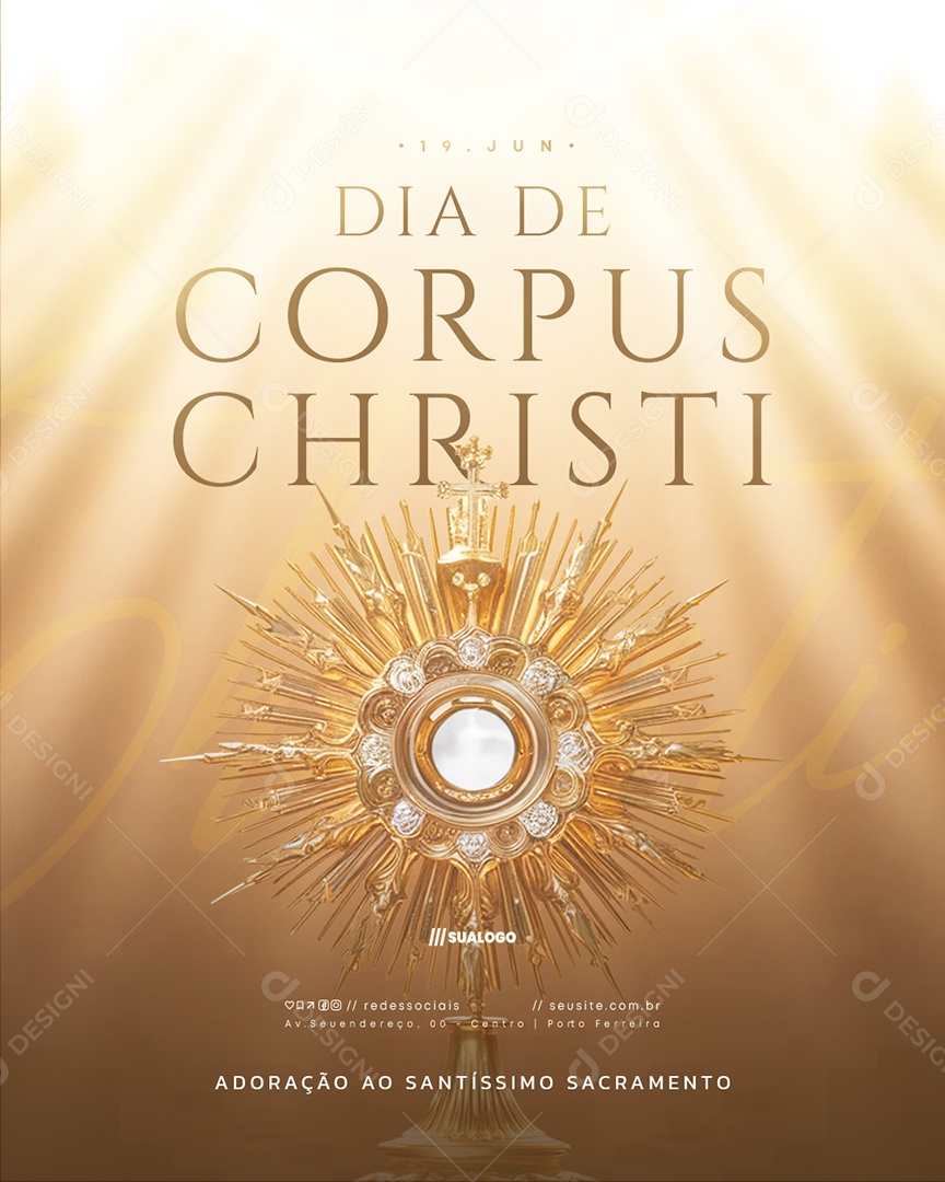 Dia De Corpus Christi 19 De Junho Social Media PSD Editável
