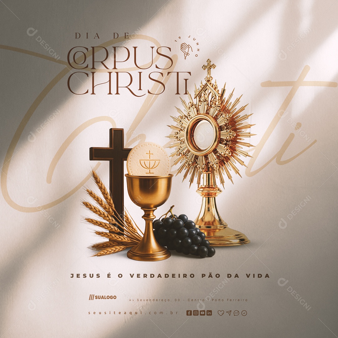 Dia De Corpus Christi 19 De Junho Social Media PSD Editável