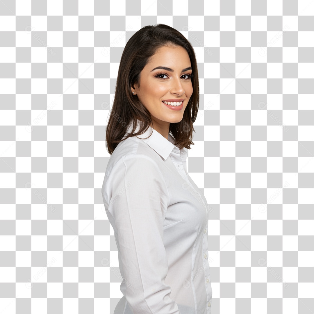 Mulher Brasileira Sorrindo PNG Transparente
