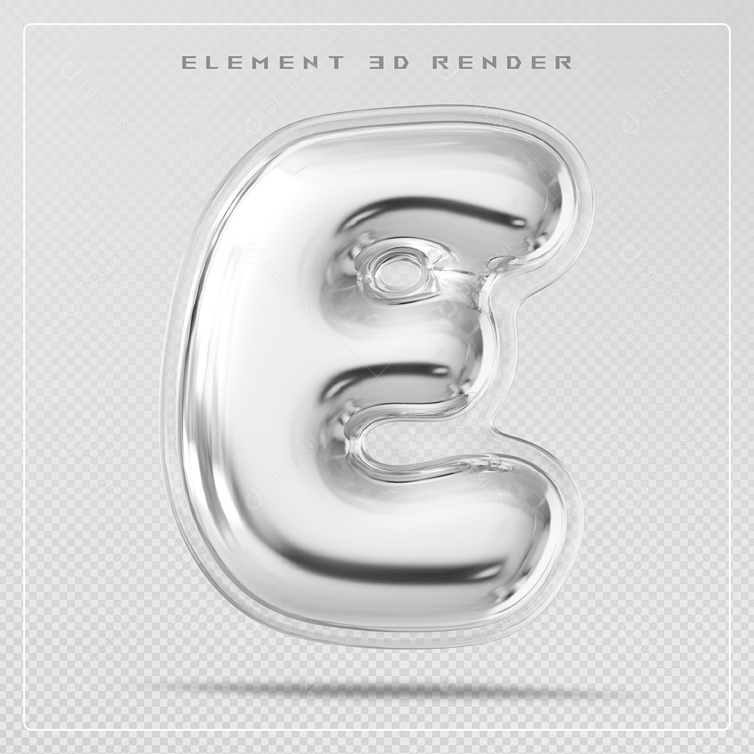 Elemento 3D Letra T Dourado Para Composição PSD