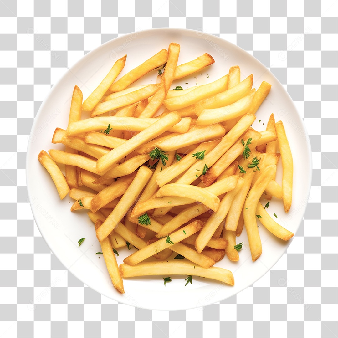 Porção de Batatas Fritas PNG Transparente
