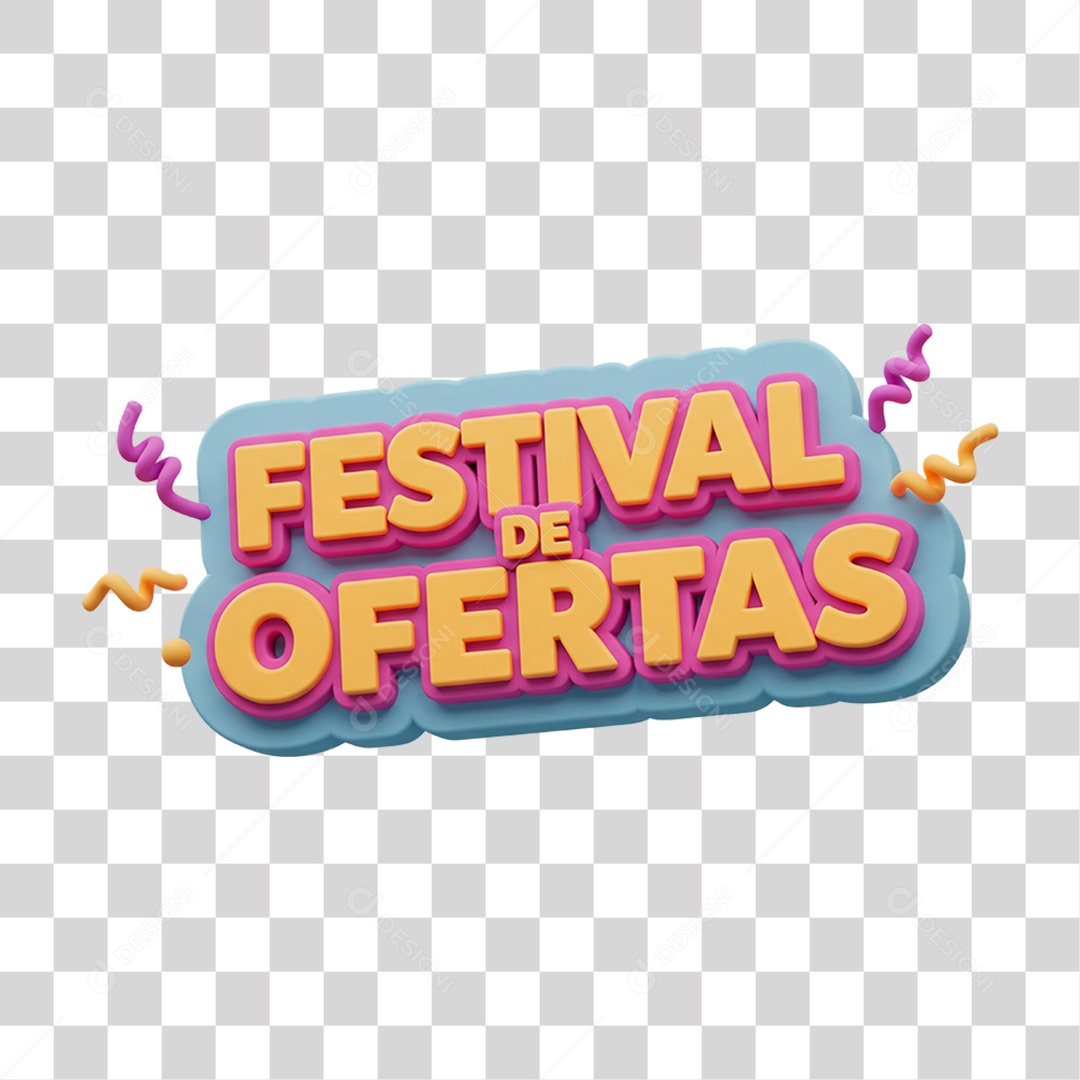 Selo 3D Festival de Ofertas PNG Transparente