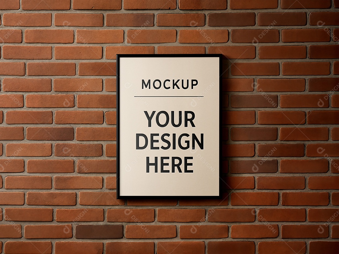 Poster na Parede Mockup PSD Editável