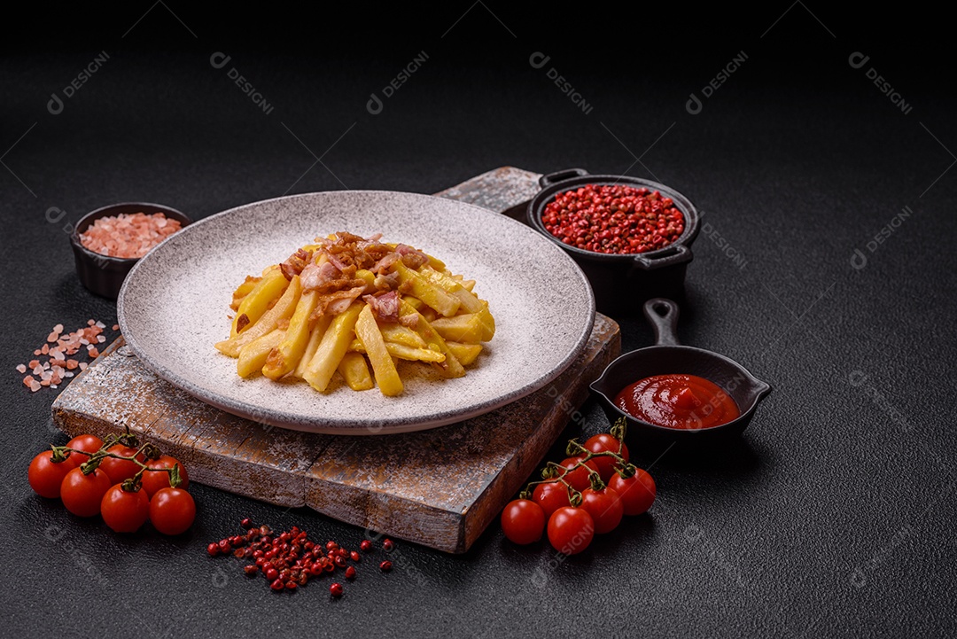 Salada fresca em uma mesa concreto