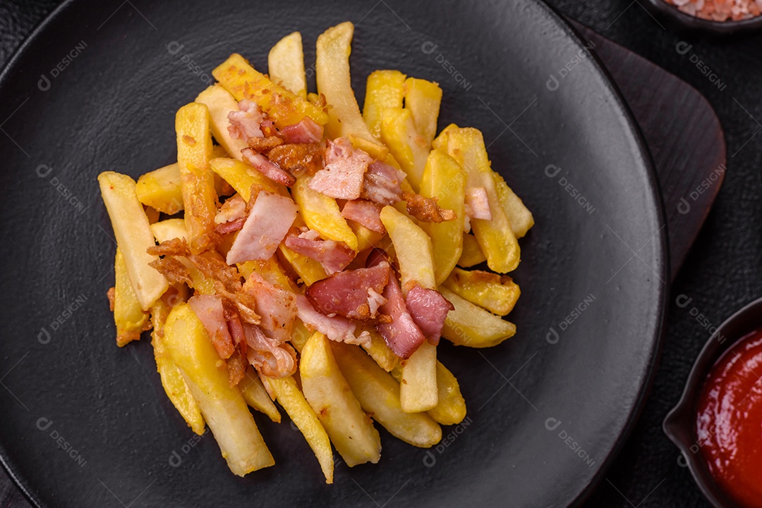 Salada fresca em uma mesa concreto