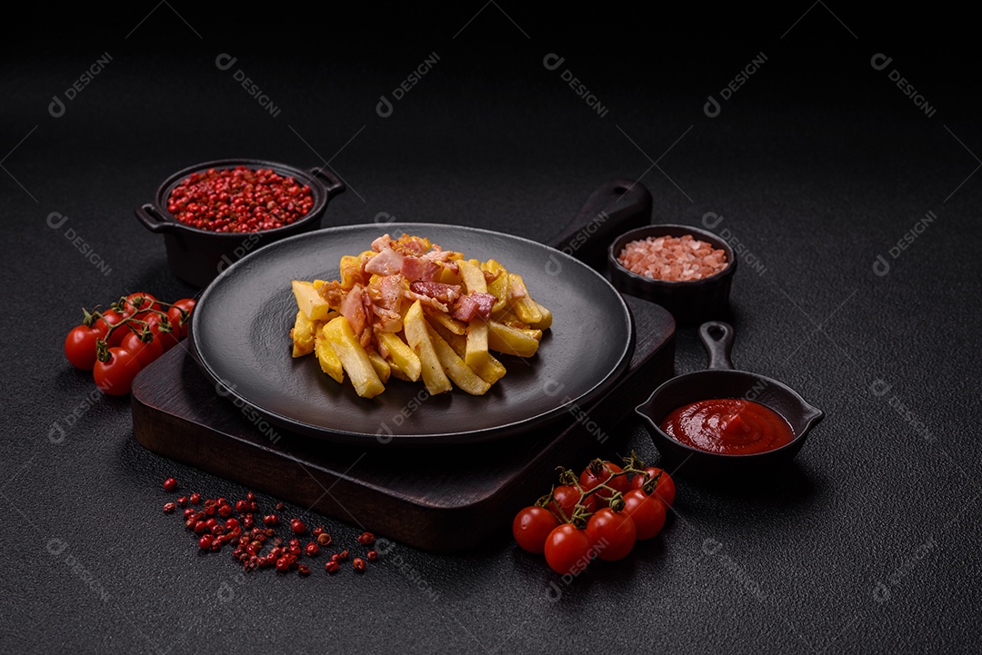 Salada fresca em uma mesa concreto