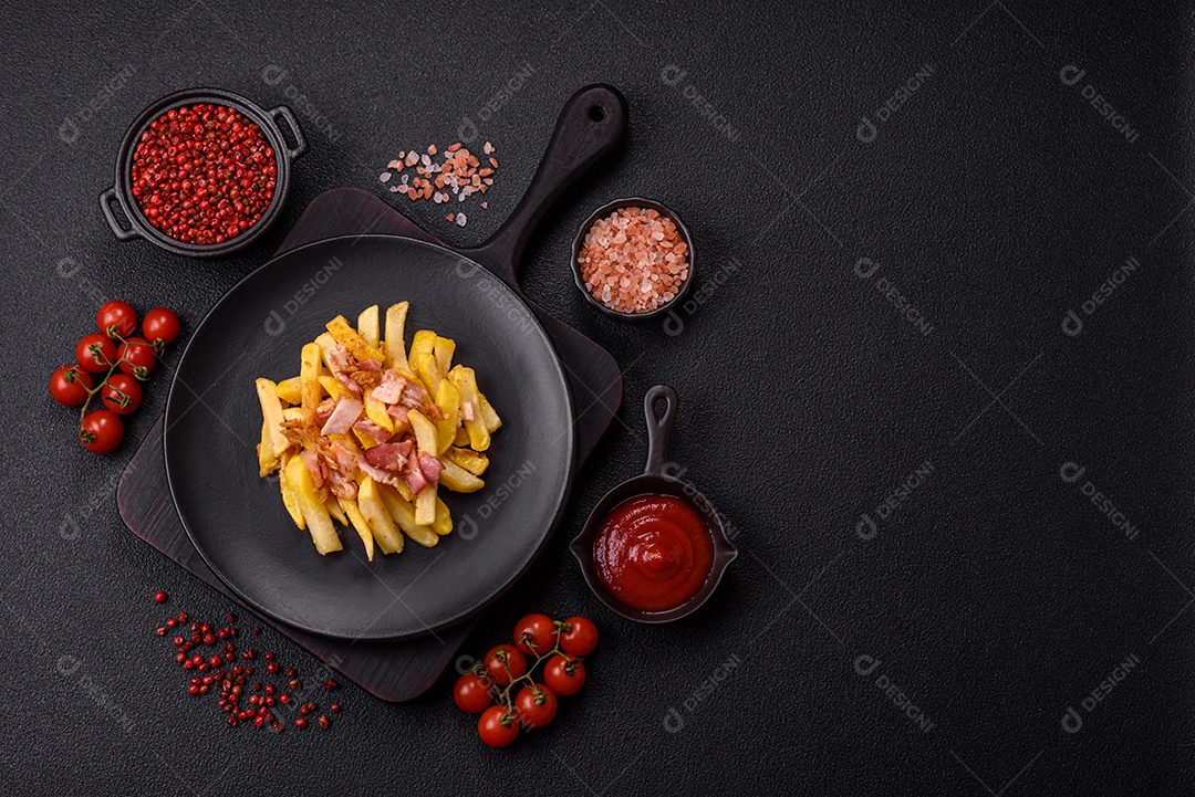 Salada fresca em uma mesa concreto