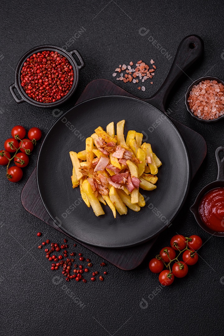 Salada fresca em uma mesa concreto