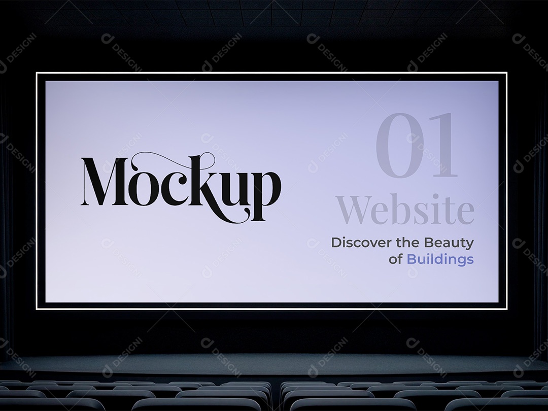 Auditório Tela Mockup PSD Editável