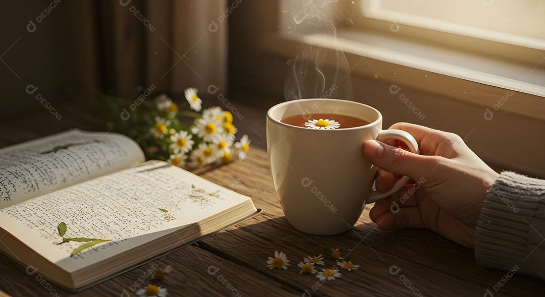 Mão de pessoa segurando Xícara de café