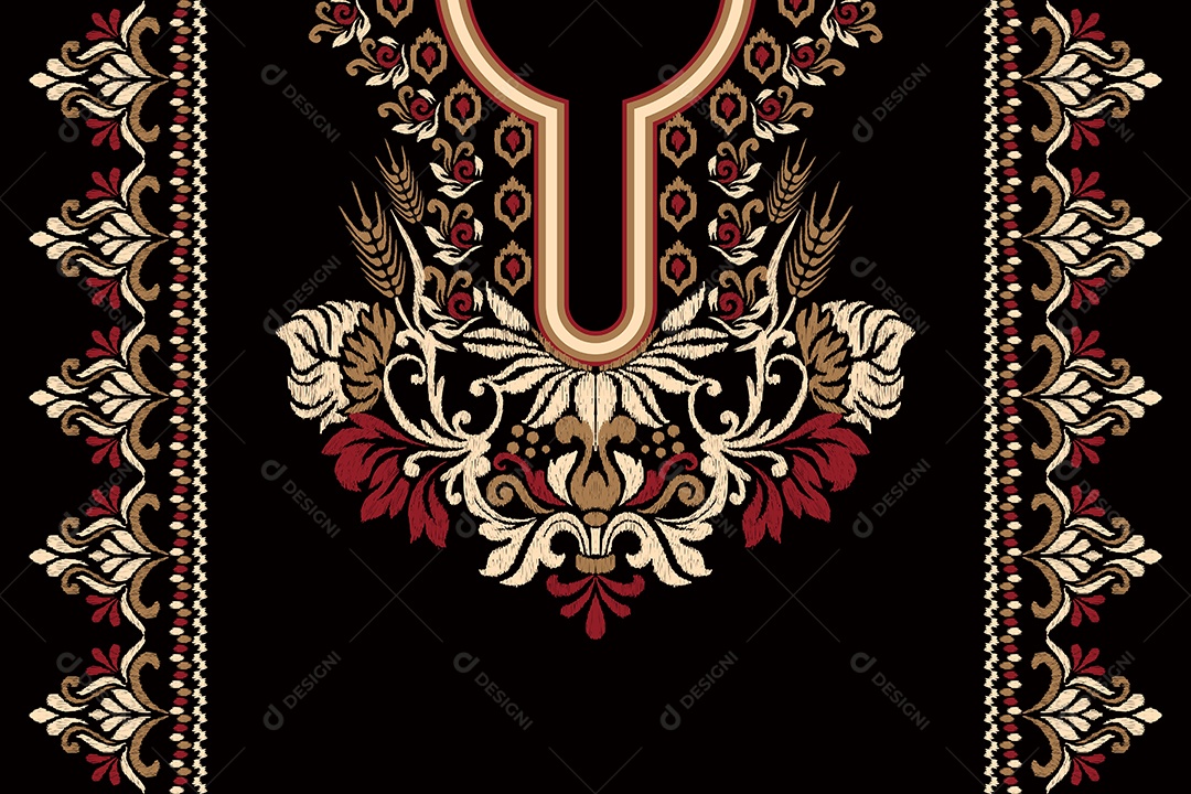 Colar Étnico Ilustração Vetor EPS