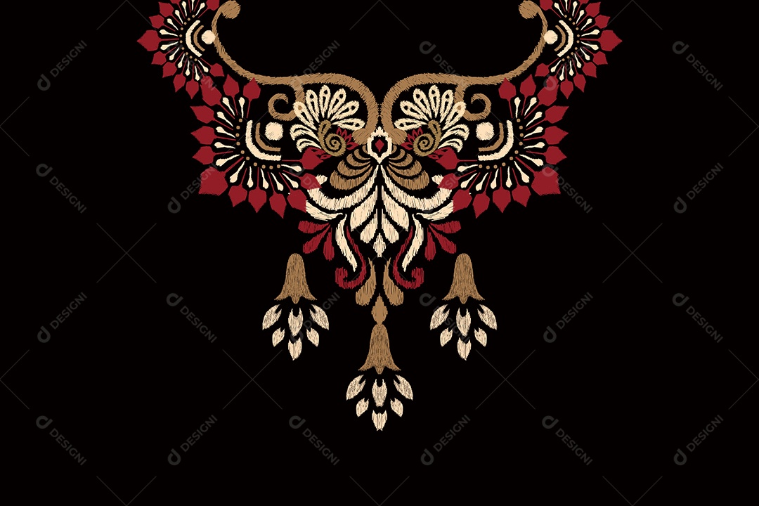 Colar Étnico Ilustração Vetor EPS