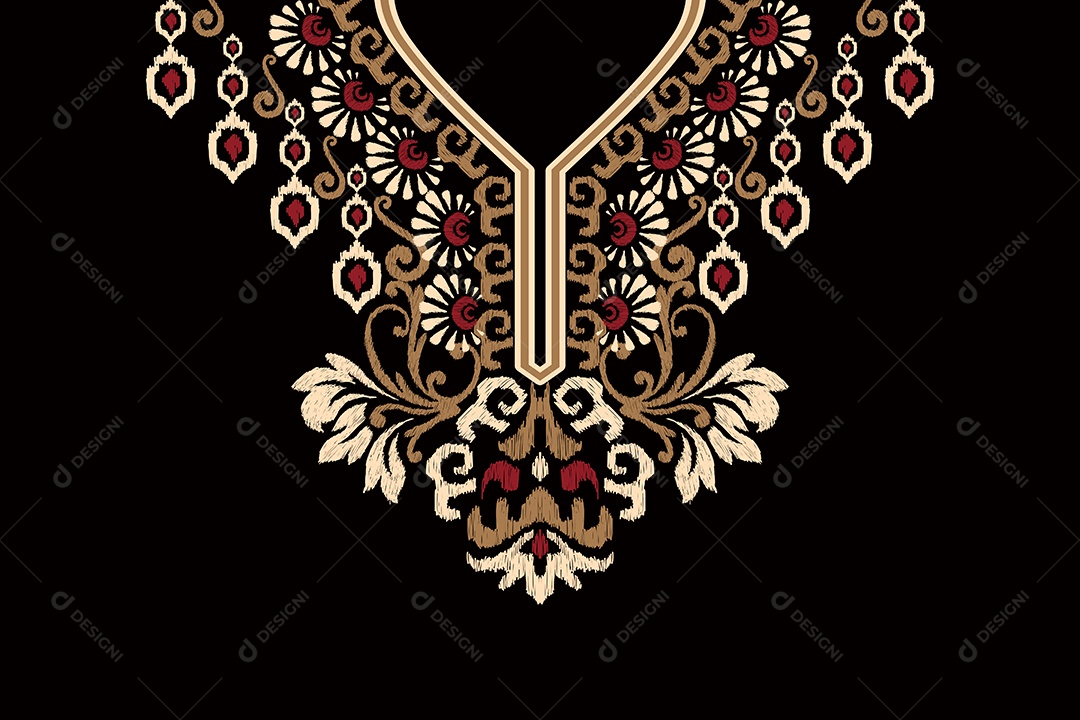 Colar Étnico Ilustração Vetor EPS