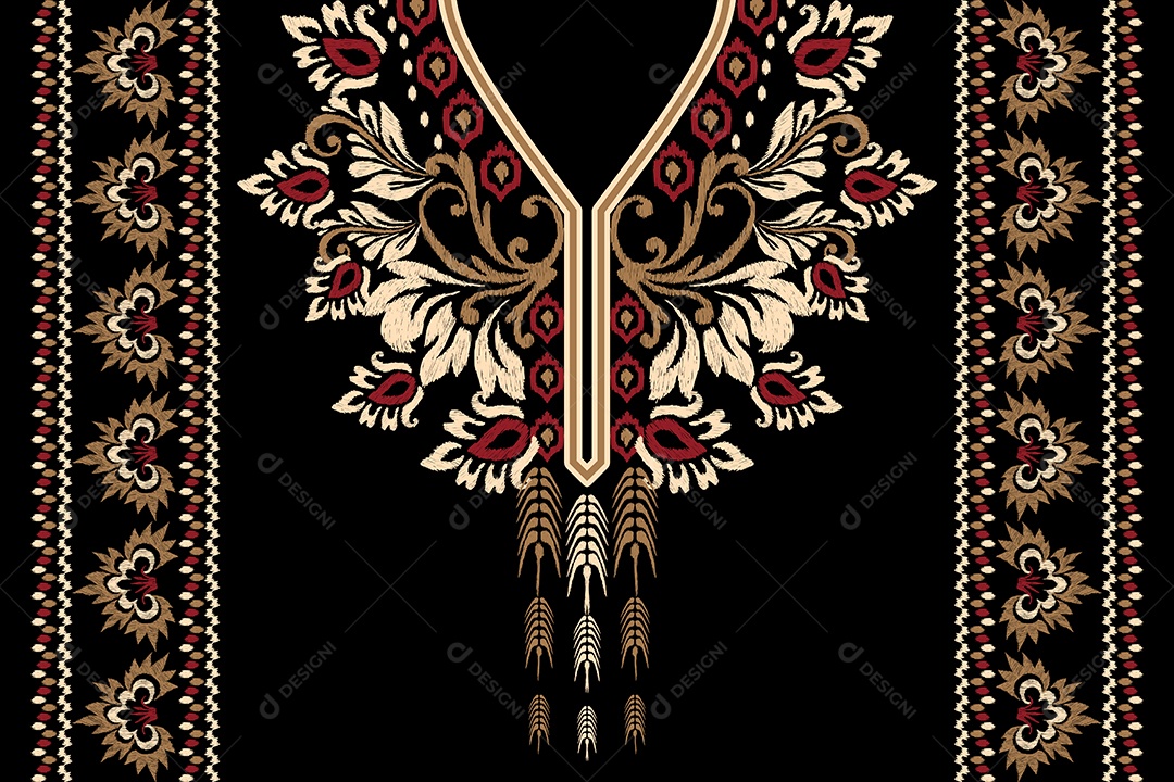 Colar Étnico Ilustração Vetor EPS