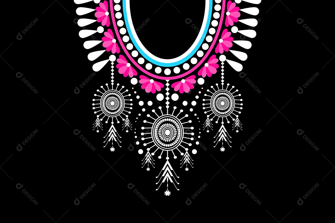 Colar Étnico Ilustração Vetor EPS