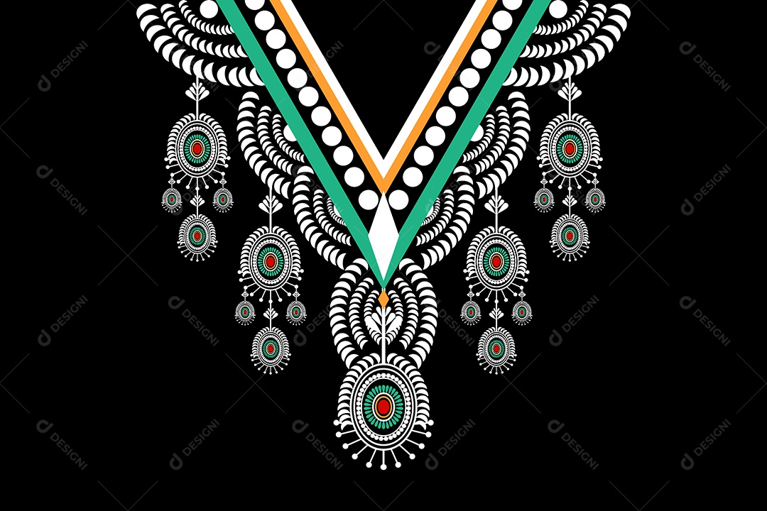 Colar Étnico Ilustração Vetor EPS