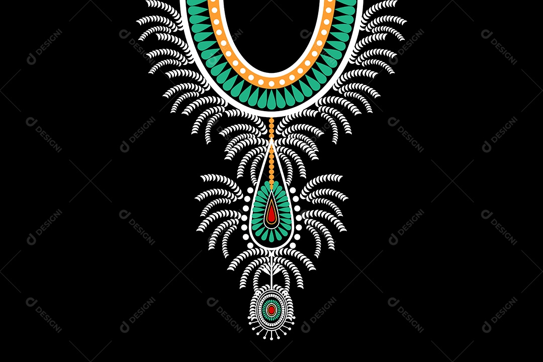 Colar Étnico Ilustração Vetor EPS