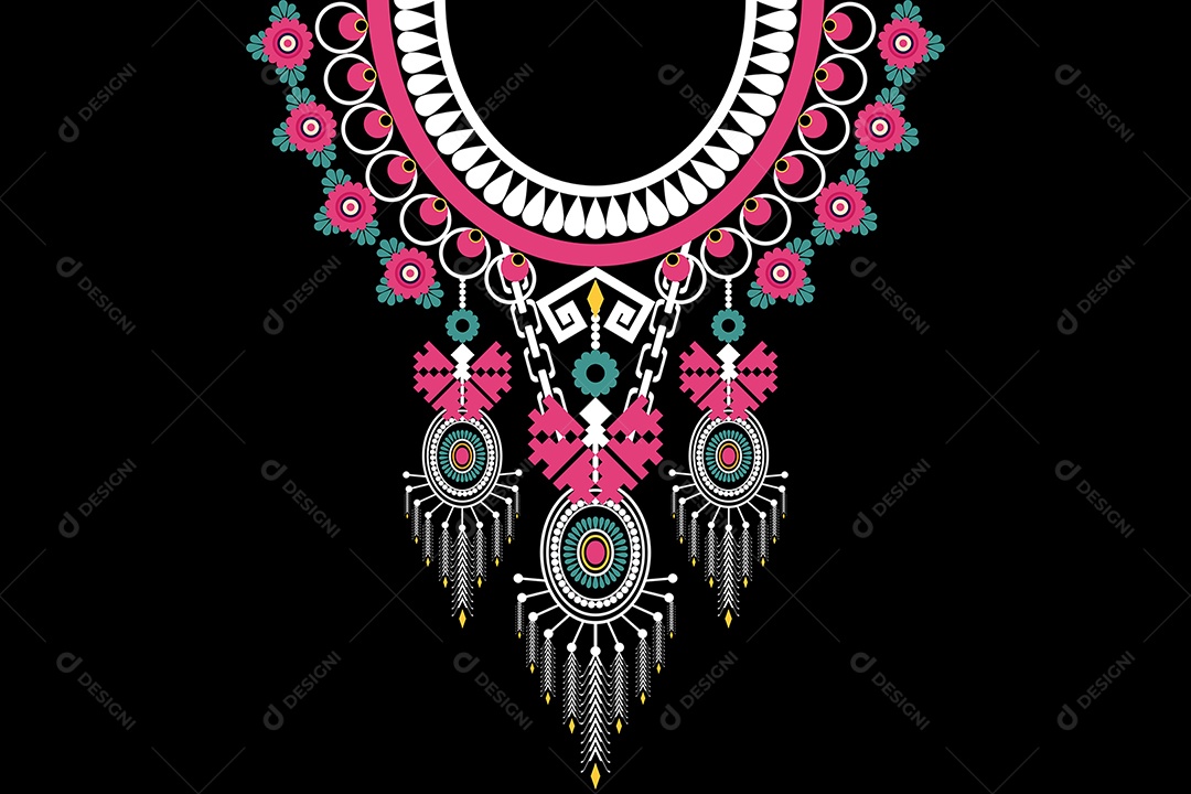 Colar Étnico Ilustração Vetor EPS