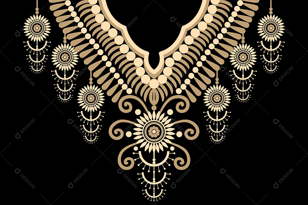 Colar Étnico Ilustração Vetor EPS