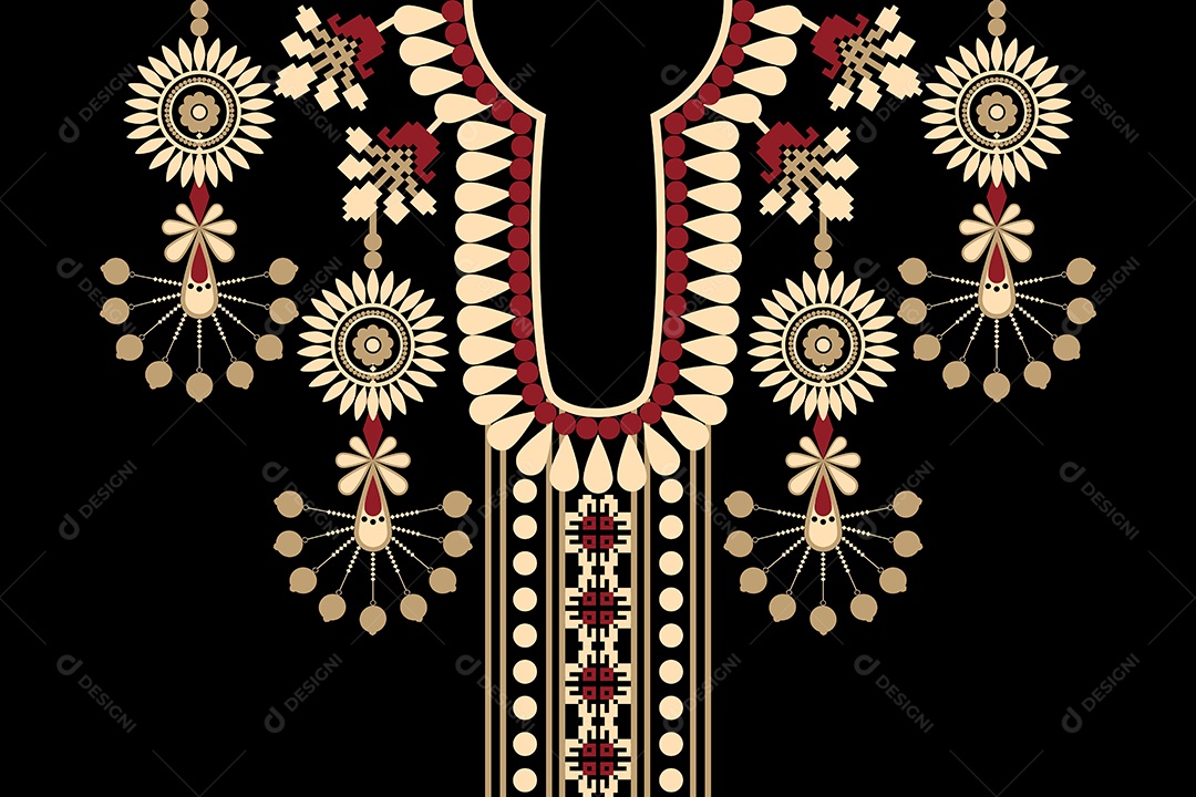 Colar Étnico Ilustração Vetor EPS